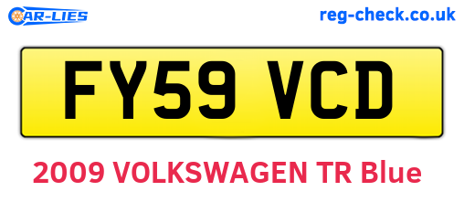 FY59VCD are the vehicle registration plates.