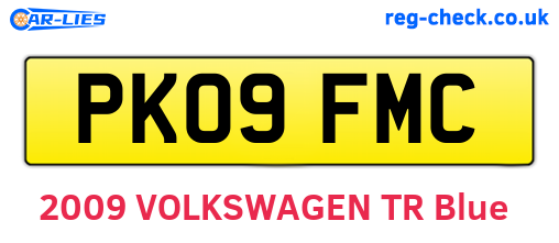 PK09FMC are the vehicle registration plates.