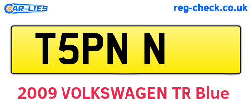 T5PNN are the vehicle registration plates.