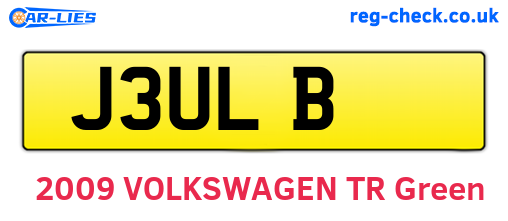 J3ULB are the vehicle registration plates.