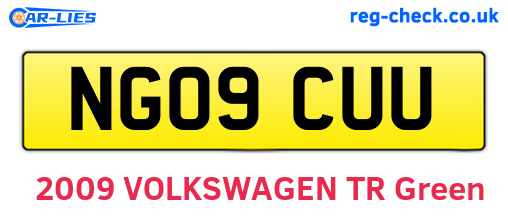 NG09CUU are the vehicle registration plates.