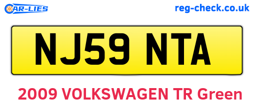 NJ59NTA are the vehicle registration plates.