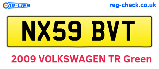 NX59BVT are the vehicle registration plates.