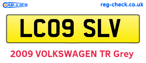 LC09SLV are the vehicle registration plates.