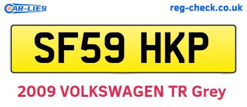 SF59HKP are the vehicle registration plates.