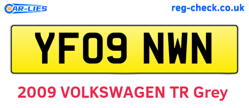 YF09NWN are the vehicle registration plates.