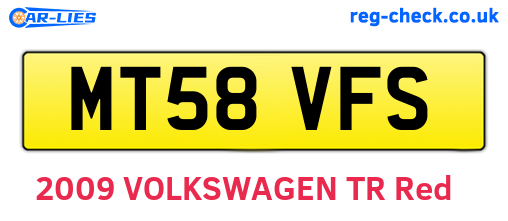 MT58VFS are the vehicle registration plates.