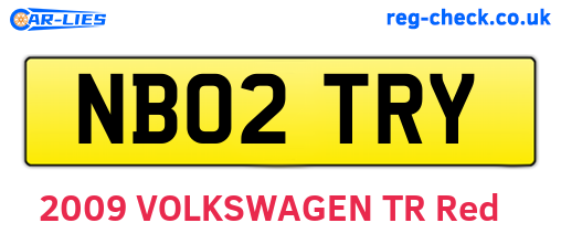 NB02TRY are the vehicle registration plates.