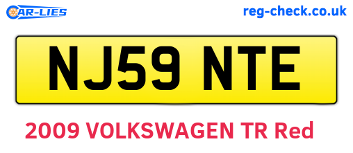 NJ59NTE are the vehicle registration plates.