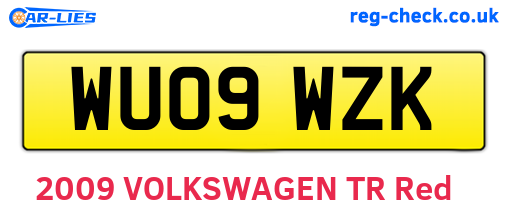 WU09WZK are the vehicle registration plates.