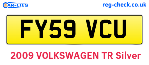 FY59VCU are the vehicle registration plates.