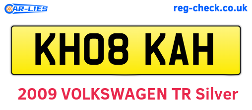 KH08KAH are the vehicle registration plates.