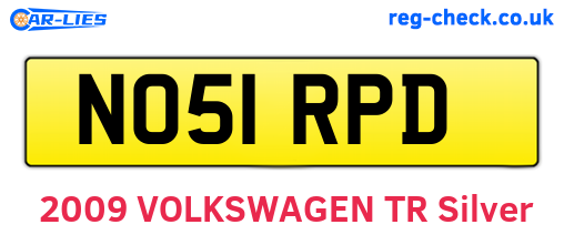 NO51RPD are the vehicle registration plates.