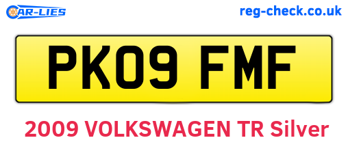 PK09FMF are the vehicle registration plates.
