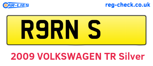 R9RNS are the vehicle registration plates.