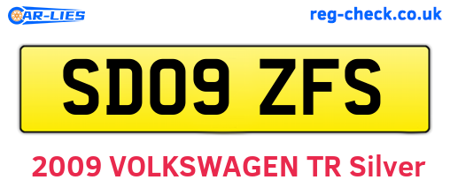 SD09ZFS are the vehicle registration plates.