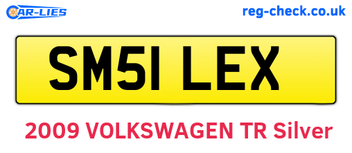 SM51LEX are the vehicle registration plates.