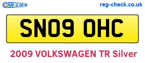 SN09OHC are the vehicle registration plates.