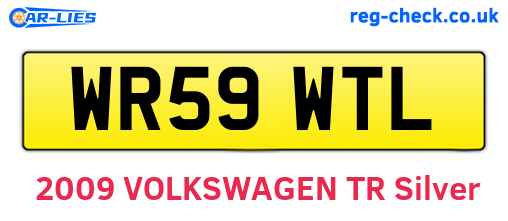 WR59WTL are the vehicle registration plates.