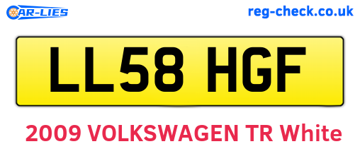 LL58HGF are the vehicle registration plates.