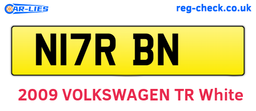 N17RBN are the vehicle registration plates.