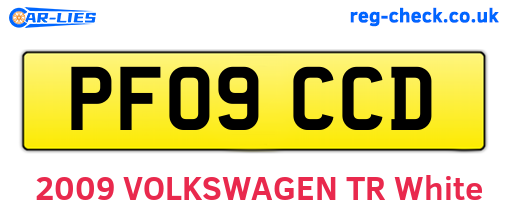 PF09CCD are the vehicle registration plates.