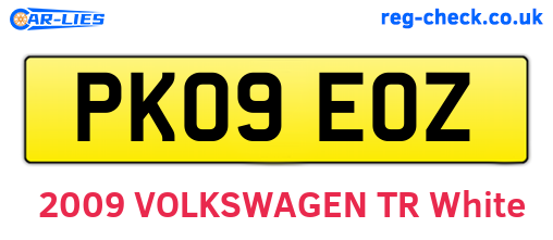 PK09EOZ are the vehicle registration plates.