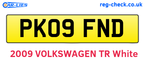 PK09FND are the vehicle registration plates.