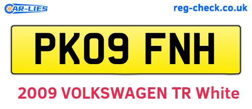 PK09FNH are the vehicle registration plates.