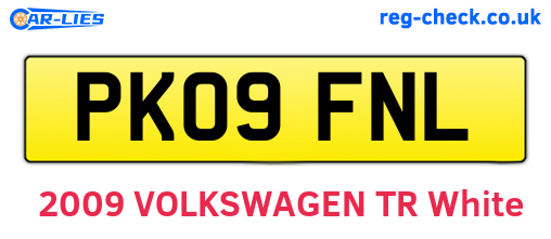 PK09FNL are the vehicle registration plates.