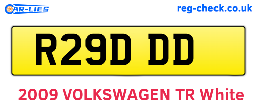 R29DDD are the vehicle registration plates.