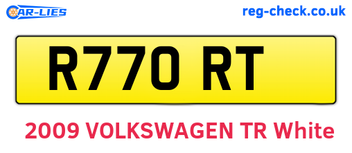 R77ORT are the vehicle registration plates.