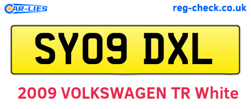 SY09DXL are the vehicle registration plates.