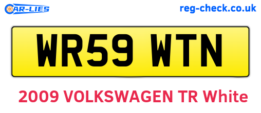 WR59WTN are the vehicle registration plates.