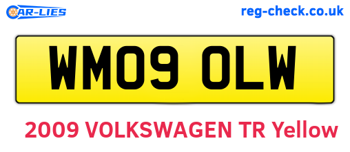 WM09OLW are the vehicle registration plates.