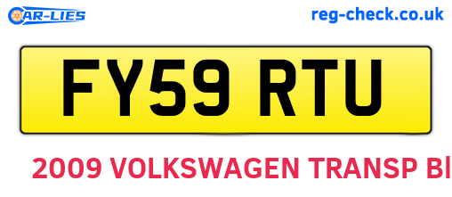 FY59RTU are the vehicle registration plates.