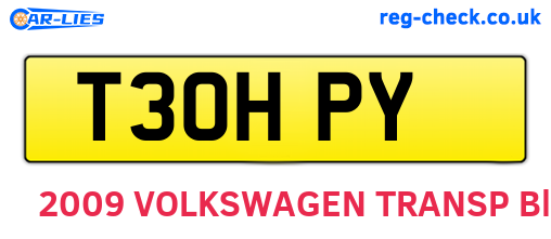 T30HPY are the vehicle registration plates.