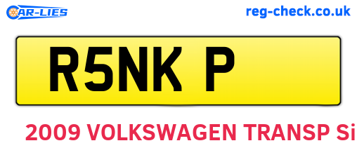 R5NKP are the vehicle registration plates.