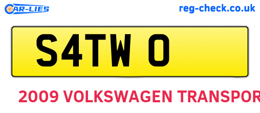 S4TWO are the vehicle registration plates.