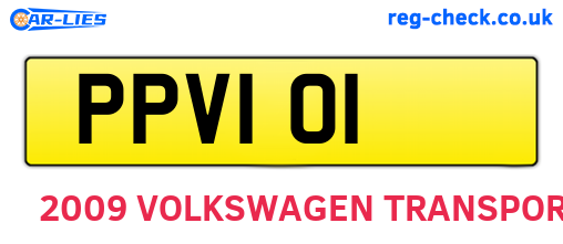 PPV101 are the vehicle registration plates.
