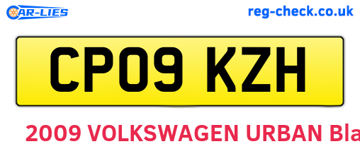 CP09KZH are the vehicle registration plates.