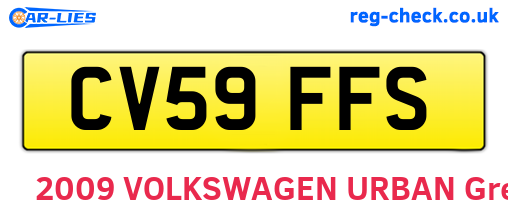 CV59FFS are the vehicle registration plates.
