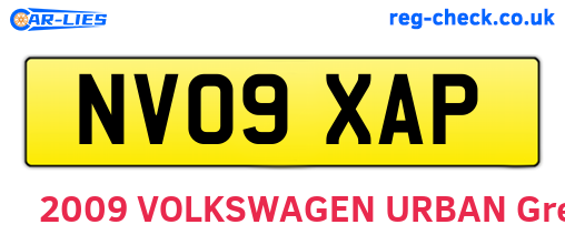 NV09XAP are the vehicle registration plates.
