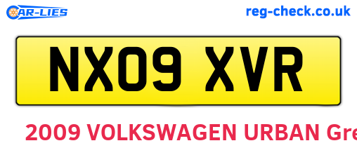 NX09XVR are the vehicle registration plates.