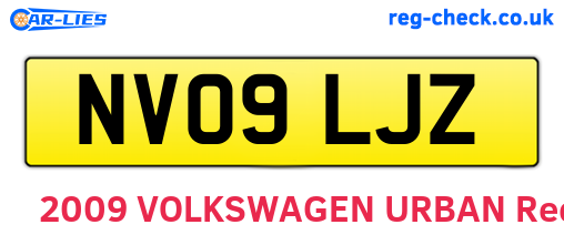 NV09LJZ are the vehicle registration plates.