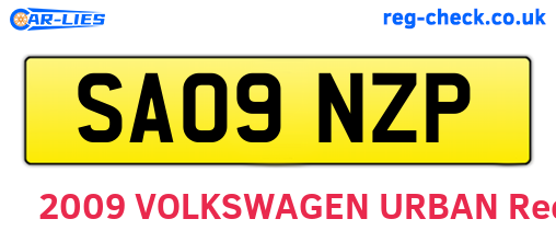 SA09NZP are the vehicle registration plates.