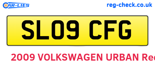 SL09CFG are the vehicle registration plates.