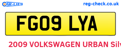 FG09LYA are the vehicle registration plates.