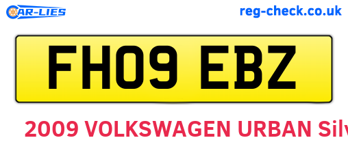FH09EBZ are the vehicle registration plates.
