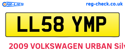 LL58YMP are the vehicle registration plates.